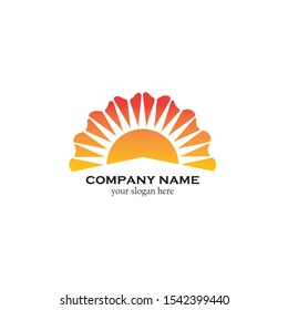 sun logo and sun icon Vector design Template. Vector