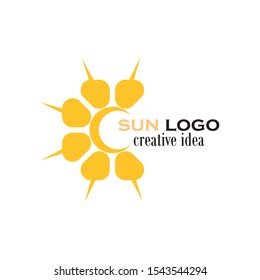 sun logo and sun icon Vector design Template
