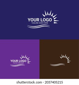 sun logo and icon Vector design Template. Vector Illustrator Eps
