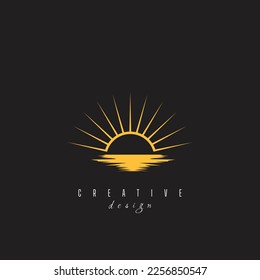 sun logo and sun icon Vector design Template. Vector Illustrator