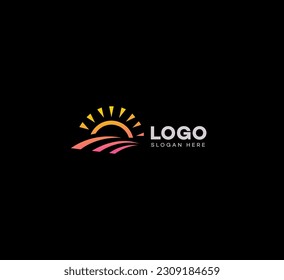 sun logo and icon Vector design Template