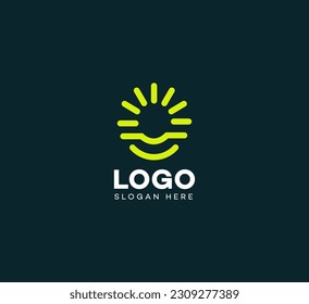 sun logo and icon Vector design Template