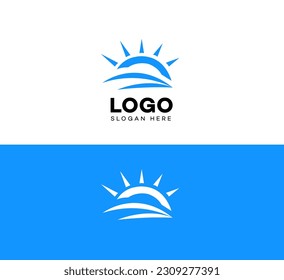 sun logo and icon Vector design Template