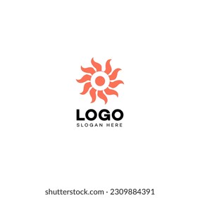 plantilla de diseño de vectores de icono y logotipo de sol