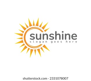 Sun logo and sun icon vector design template
