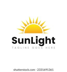 Sun logo and sun icon vector design template