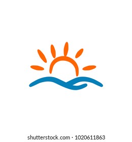 sun logo icon vector illustration