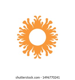 sun Logo icon vector illustration design template