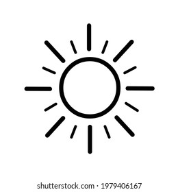 Sun logo icon vector isolated on white background