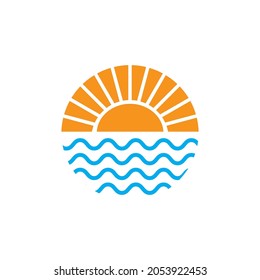 sun logo icon vector template.