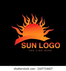 Sun logo icon vector template