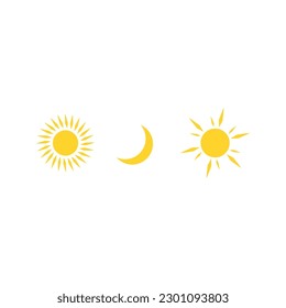 sun logo icon vector template.