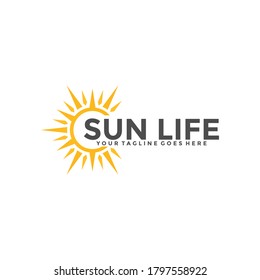 Sun logo and icon vector,Sun logo design template