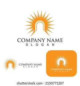 Sun Logo illustration Template design