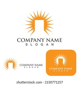 Sun Logo illustration Template design