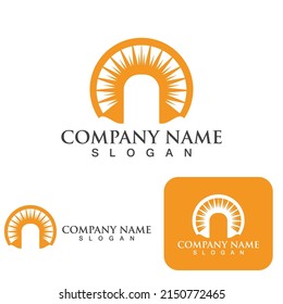 Sun Logo illustration Template design