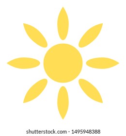 sun logo isolated on white background. vector illustration