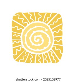 Sun logo, isolated on white