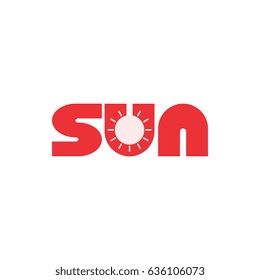 SUN logo letter design vector