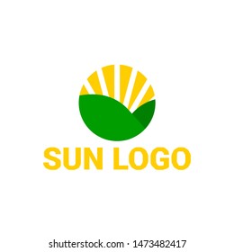 sun logo with modern concept 