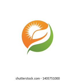 Sun logo nature and symbols star icon 