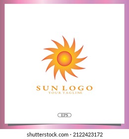 Paquete vectorial elegante premium para logotipo Sun 10