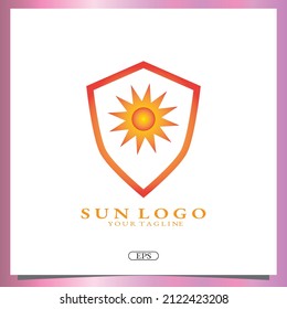 Sun logo premium elegant template vector eps 10