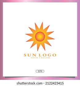 Sun logo premium elegant template vector eps 10