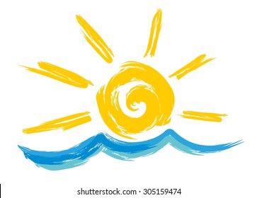 Logo do sol com o mar.