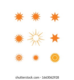 Sun logo set. Stock illustration