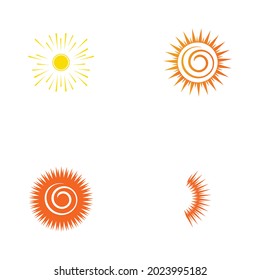 sun logo set vector illustration design