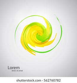 Sun logo. As sign, symbol, web, label. Vector illustration.