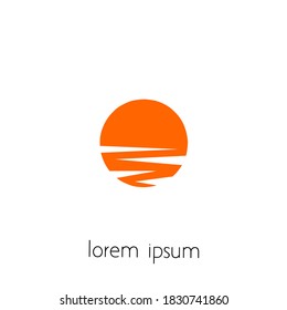 sun logo, simple logo concept for design purposes.