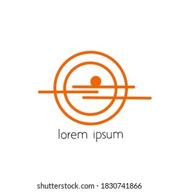 sun logo, simple logo concept for design purposes.