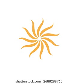 Sun logo simple vector symbol 