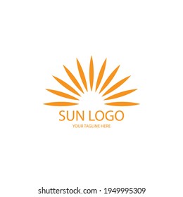 sun logo stock illustration design