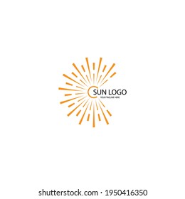 sun logo stock illustration design