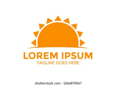 sun logo. summer. simple. vector illustration
