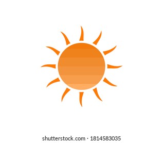 Sun logo sunny summer vector icon 