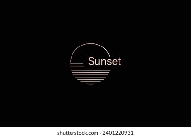 sun logo, sunset modern minimal logo, s sun logo design creative design typography illustration, sun wordmark,sun logo