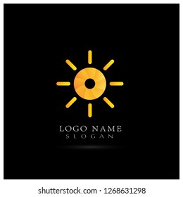 Sun Logo. Symbol & Icon Vector Template.