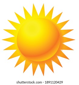 Sun logo, symbol, and icon vector illustration. Sun clip-art