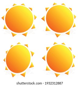 Sun logo, symbol, and icon vector illustration. Sun clip-art