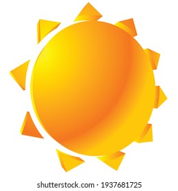 Sun logo, symbol, and icon vector illustration. Sun clip-art
