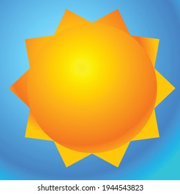 Logo, símbolo e ilustración vectorial de icono de Sun. Imágenes prediseñadas de Sun