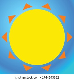 Logo, símbolo e ilustración vectorial de icono de Sun. Imágenes prediseñadas de Sun
