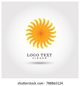Sun Logo .Symbol & Icon Vector Template.