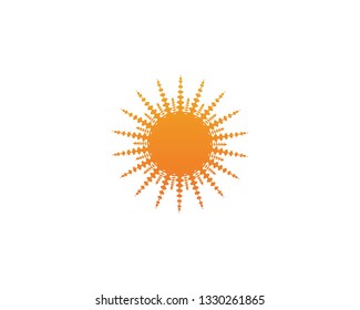 Sun logo and symbol nature