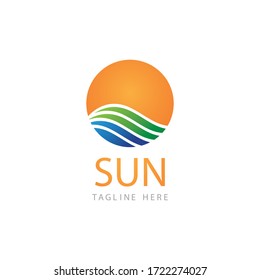 Sun Logo and symbol Template design