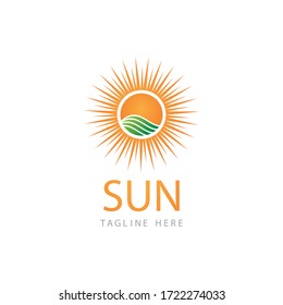 Sun Logo and symbol Template design